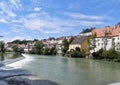 Cityscape steyr by the river