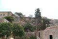 Houses Ruins, Spinalonga Leper Colony Fortress, Elounda, Crete Royalty Free Stock Photo