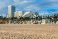 Houses on Santa Monica Beach California