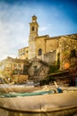 Houses in a sea side neighborhood in Genoa, Italy Royalty Free Stock Photo