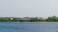 Houses at the seaside of Tholen, Bergse diepsluis, Oesterdam, Zeeland, The netherlands