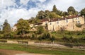 Houses on the side of a mountain Royalty Free Stock Photo