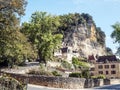 Houses on the side of a mountain Royalty Free Stock Photo