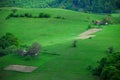 Houses spread on beautiful hills