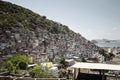 Houses stand on a hill in the Rocinha slum of Rio de Janeiro, Br