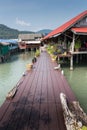 Houses on stilts in the fishing village of Bang Bao, Koh Chang, Royalty Free Stock Photo