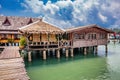 Houses on stilts in the fishing village of Bang Bao, Koh Chang, Royalty Free Stock Photo