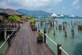 Houses on stilts in the fishing village of Bang Bao, Koh Chang, Royalty Free Stock Photo