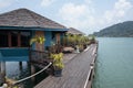 Houses on stilts in the fishing village of Bang Bao, Koh Chang, Royalty Free Stock Photo