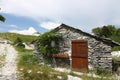 Houses in stone and white marble stones. Garfagnana, Campocatino