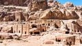 Houses on Street of Facades in city Petra