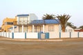 Houses street Henties Bay, ocean, Namibia