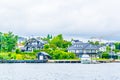 Houses stretched along bygdoy peninsula in Oslo, Norway...IMAGE Royalty Free Stock Photo