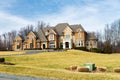 Houses in suburbs in the North America. Luxury house with nice landscape. Autumn landscape