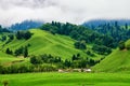 The houses in the summer valley meadows of Nalati