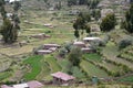 Houses at Taquile Island, lake Titicaca. Peru. Royalty Free Stock Photo