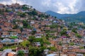 Houses in teh hills of Comuna 13, Medellin Royalty Free Stock Photo