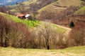 Houses on the top of hills Royalty Free Stock Photo