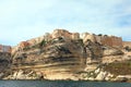 Houses of the town of Bonifacio in the French island Corsica bui