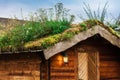 houses with a turf roof Royalty Free Stock Photo