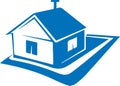 Houses vectors icon, Home icon, Shelter blue vector icon.