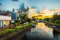 Houses on the Venice Beach Canals in California. Royalty Free Stock Photo