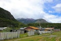 Houses in Villa O`Higgins, Carretera Austral, Chile Royalty Free Stock Photo