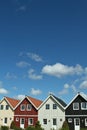 Houses in a village in Denmark Royalty Free Stock Photo