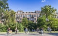 Houses at the Vondelpark Amsterdam Royalty Free Stock Photo