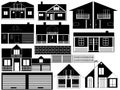 Houses on white background Royalty Free Stock Photo