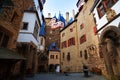 Houses in the yard of Eltz castle, Germany Royalty Free Stock Photo