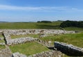 Housesteads Fort and Hadrian's Wall Royalty Free Stock Photo