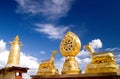 Housetop of Tibet Temple Royalty Free Stock Photo