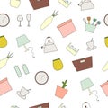 Houseware seamless pattern.