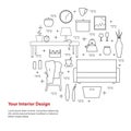 Housewares vector elements. Royalty Free Stock Photo