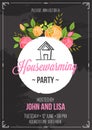 Housewarming party invitation card.