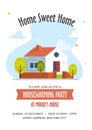 Housewarming party invitation card.