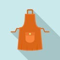 Housewife apron icon, flat style