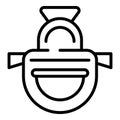 Housewife apron icon, outline style