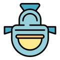 Housewife apron icon vector flat