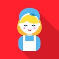 Housewife flat icon. Illustration for web and mobile design.