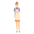 Housewife icon cartoon vector. Kitchen mom
