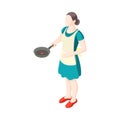 Housewife Isometric Icon