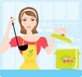 Housewife in kitchen