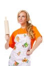 Housewife with rolling pin