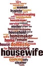 Housewife word cloud