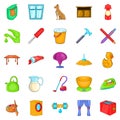 Housewifery icons set, cartoon style Royalty Free Stock Photo