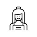 Black line icon for Housewives, mistress and homemaker