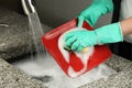 Housework: dishwashing Royalty Free Stock Photo