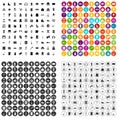 100 housework icons set vector variant